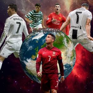 Шаблон с плакатом Криштиану Роналду