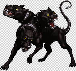 Иллюстрация Цербера, Hades Dog Цербер Греческая мифология Персефона, ад, Легендарное Существо, животные, карнавор png