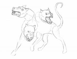 Цербер рисунок