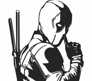 Трафарет дэдпула