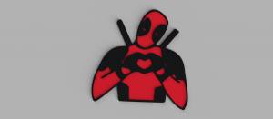 Бесплатный STL файл Настенная картина Любовь Дэдпула・Шаблон для загрузки и 3D-печати・Cults