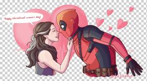 Deadpool Copycat Рисование Международный женский день Искусство, женский день, любовь, человек, мультфильм png
