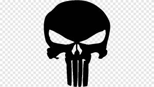 Наклейка-наклейка «Каратель» Скрещенные кости Символика человеческого черепа, убийца зомби-капитана войны, другие, монохромный png