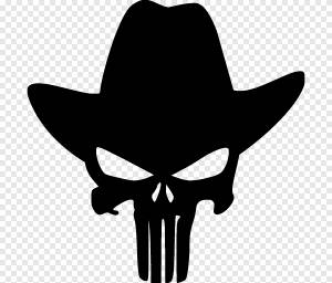 Каратель Красный Череп Символика человеческого черепа Наклейка, череп, ковбой, шляпа png