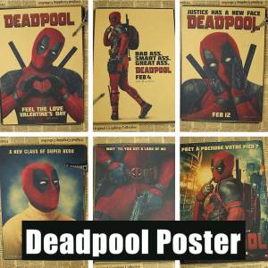 товар Плакаты Дэдпул Marvel superhero Дэдпул Мэн дешевые декоративные наклейки Райан Рейнольдс Фильмы и…