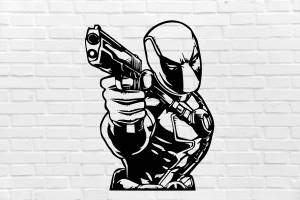 Файл STL Настенное украшение Дэдпул ・Идея 3D-печати для скачивания・Cults