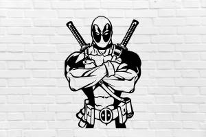 Файл STL Настенное украшение Дэдпул ・Идея 3D-печати для скачивания・Cults