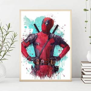 Картина на холсте из фильма Marvel, постеры и принты Дэдпула, настенное искусство, картина для интерьера гостиной, настенное украшение