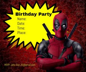 Шаблон Spiderman Birthday Party