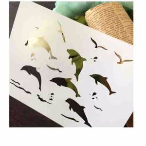 Спрей для скрапбукинга Dolphin Seagull, нарисованный шаблон, трафареты для рисования, 8071263