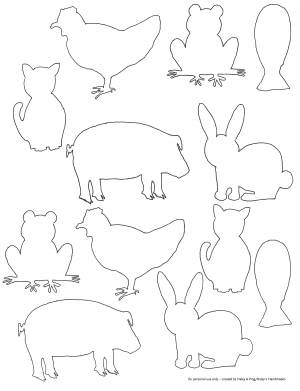 Трафарет дикие животные для детей