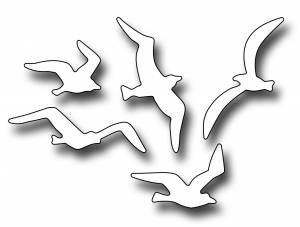 Чайка трафарет