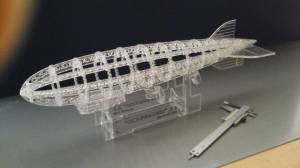 Макет Модель дирижабля 3d пазл- чертеж макета для лазерной резки из фанеры в векторном формате ai