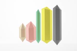 5 шестиугольных висящих рубинов Papercraft PDF шаблон
