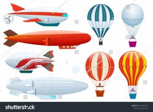 Airship Collection Dirigible Zeppelin Aerostat Hot