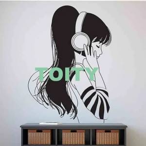 Современные наклейки для диджея, настенный виниловый декор, фотообои, современный трафарет для домашней комнаты, 30 дюймов x 23 дюйма