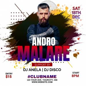 Шаблон диджея в Instagram пост