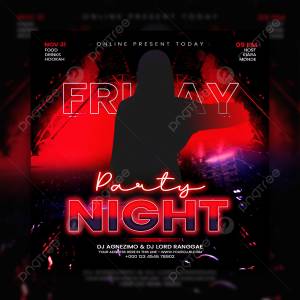 Шаблон флаера вечеринки в ночном клубе диджея рисунок Шаблон для скачивания на Pngtree