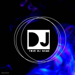 Шаблон синий дым современный Dj логотип видео