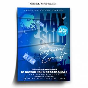 Шаблон плаката гостя диджея