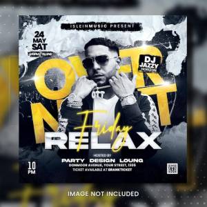 Шаблон плаката dj