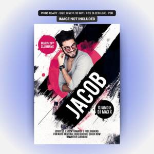 Шаблон dj-плаката