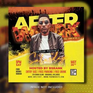 Шаблон плаката dj