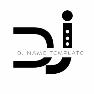 Шаблон современный диджей черно-белый дизайн логотипа шаблон