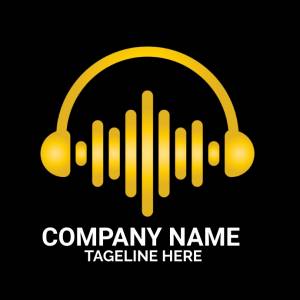 Шаблон музыкального логотипа, логотипа диджея, студийной записи  брошюры группы L