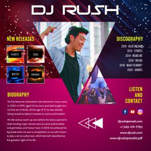 Шаблон фанки яркая электронная музыка пресс-кит Inst