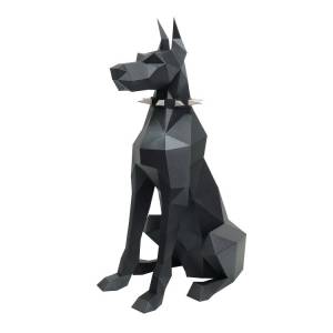 Набор Wizardi 3D Papercraft Доберман PP-2DBR-BLA
