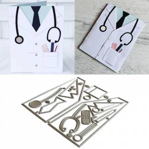 95AA доктор Одежда Металлический Трафаретный вырубной штамп трафарет для скрапбукинга сделай сам Альбом бумажная карточка шаблон формы тиснение украшения