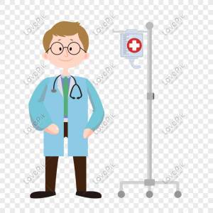 Мультяшный мужчина доктор декоративный материал шаблон изображение_Фото номер 401227048_AI Формат изображения_ru