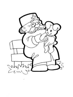 Раскраски Доктор Айболит