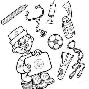 Раскраски Набор доктора