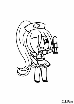 Раскраска Гача Лайф Доктор