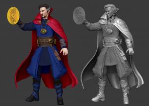 Доктор стрэндж бесконечная война все тиснено для 3d-формы 3D Модель $120