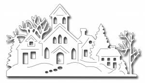 Трафареты новогоднего дома