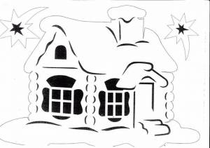 Трафареты на окна дома