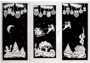 Новогодние украшения на окна из бумаги своими руками, шаблоны