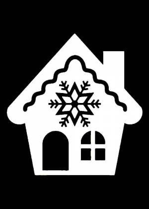 Вытынанки Домиков на окна для вырезания из бумаги