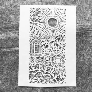 29 см солнцезащитное окно дом сад DIY слойные трафареты картина раскраска для скрапбукинга декоративный шаблон