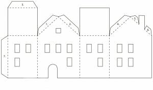 Трафарет дома из бумаги