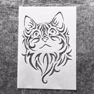 Трафареты  29*21 см с изображением милых кошек для домашних животных, для творчества, декоративные трафареты для стен