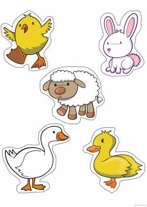 Шаблон Домашние животные для вырезания