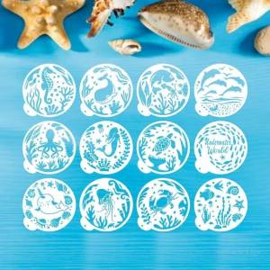 M17F Набор шаблонов для рисования животных, многоразовые трафареты для рисования домашних животных, детские трафареты для для