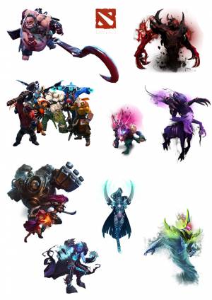 Наклейки-стикеры Dota 2 Стикеры на ноутбук