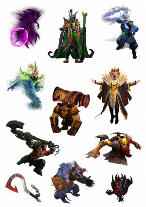Наклейки-стикеры Dota 2 Стикеры на ноутбук