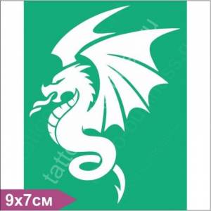 Трафарет для тату дракон №41c