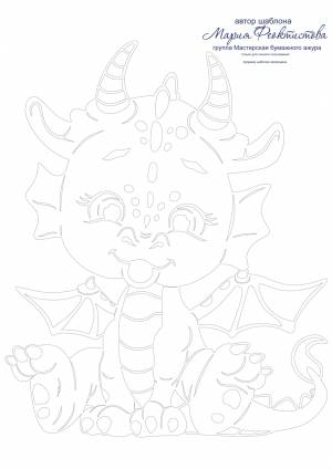 Вытынанки дракон на окно